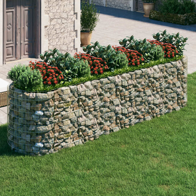 Load image into Gallery viewer, VidaXL Gabion plantenbak verhoogd 400x100x100 cm gegalvaniseerd ijzer