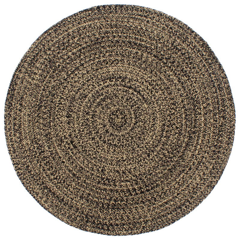 Load image into Gallery viewer, Vidaxl vloerkleed handgemaakt 210 cm jute zwart en bruin