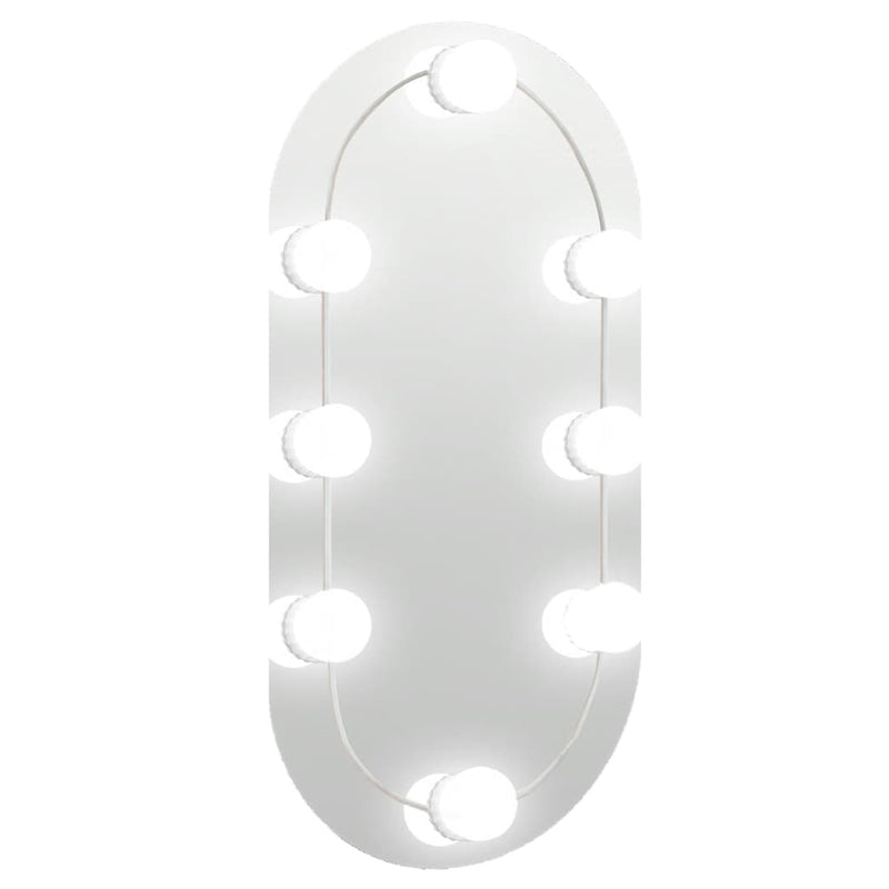 Load image into Gallery viewer, Vidaxl spiegel met led-verlichting 40x20 cm glas ovaal