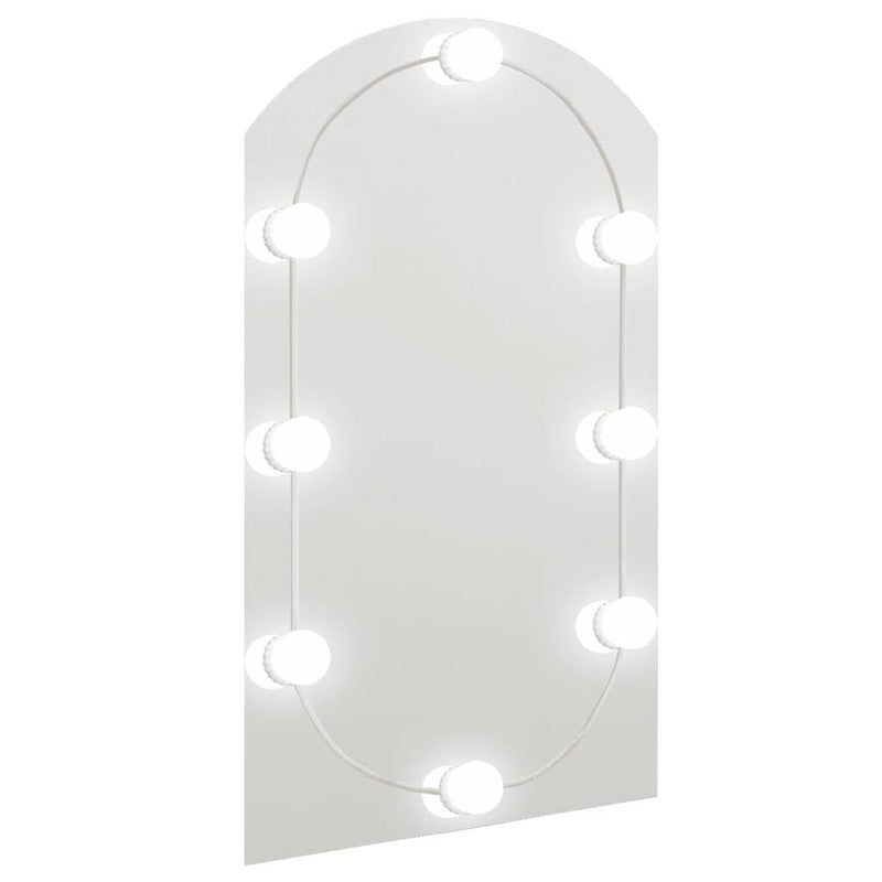 Afbeelding laden in galerijviewer, Vidaxl spiegel met led-verlichting boog 70x40 cm glas