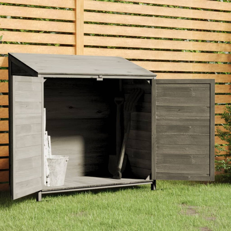Load image into Gallery viewer, Vidaxl tuinschuur 102x52x112 cm massief vurenhout antracietkleurig