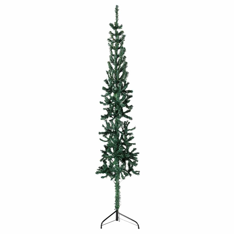 Load image into Gallery viewer, Vidaxl kunstkerstboom half met standaard smal 150 cm groen