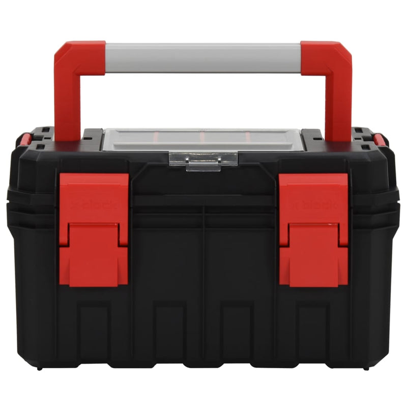 Load image into Gallery viewer, Vidaxl gereedschapskist 45x28x26,5 cm zwart en rood