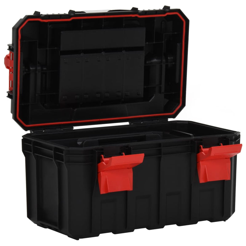 Load image into Gallery viewer, Vidaxl gereedschapskist 45x28x26,5 cm zwart en rood