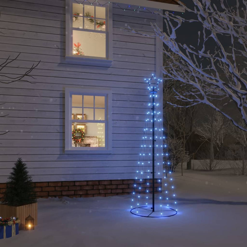 Load image into Gallery viewer, Vidaxl kegelkerstboom 108 led's 70x180 cm blauw