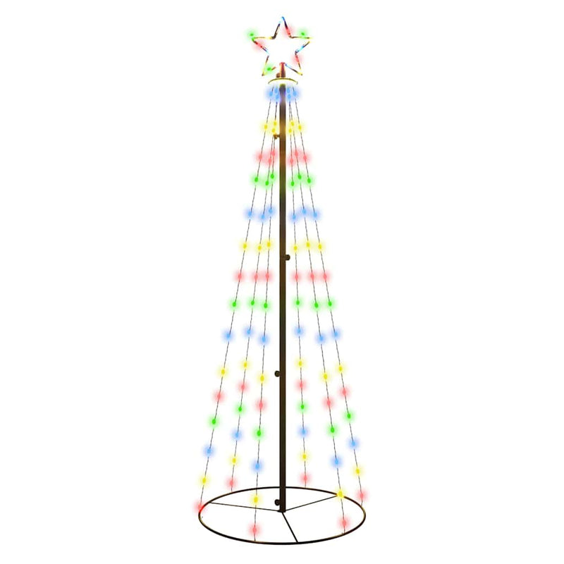 Chargez l'image dans la visionneuse de la galerie, Vidaxl kegelkerstboom 108 led's 70x180 cm meerkleurig