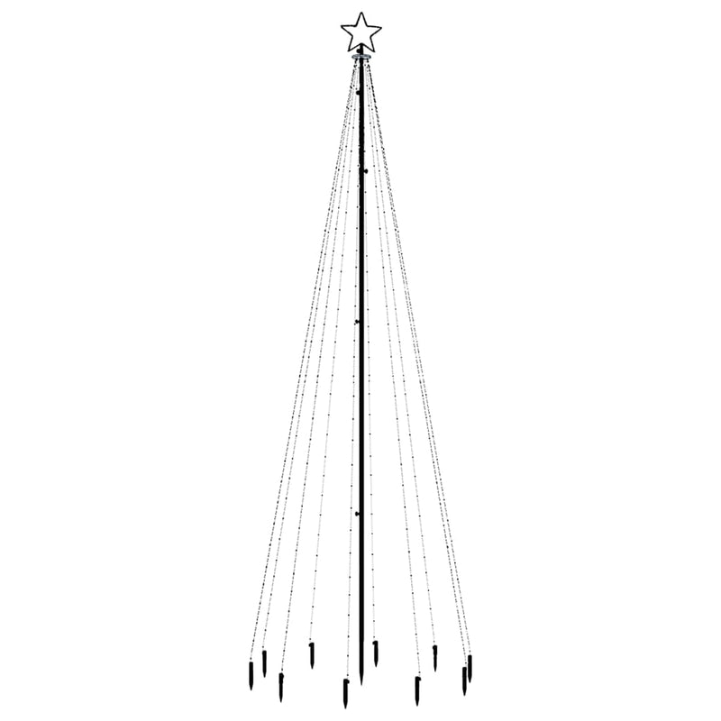 Load image into Gallery viewer, VidaXL Kerstboom met grondpin 310 LED's blauw 300 cm