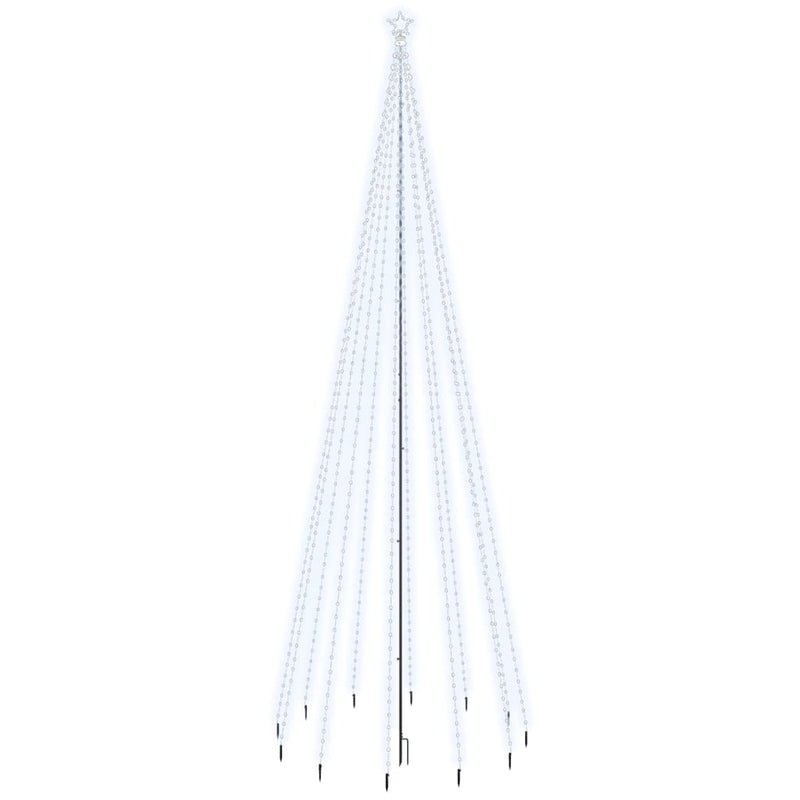 Chargez l'image dans la visionneuse de la galerie, Vidaxl kerstboom met grondpin 732 led's koudwit 500 cm
