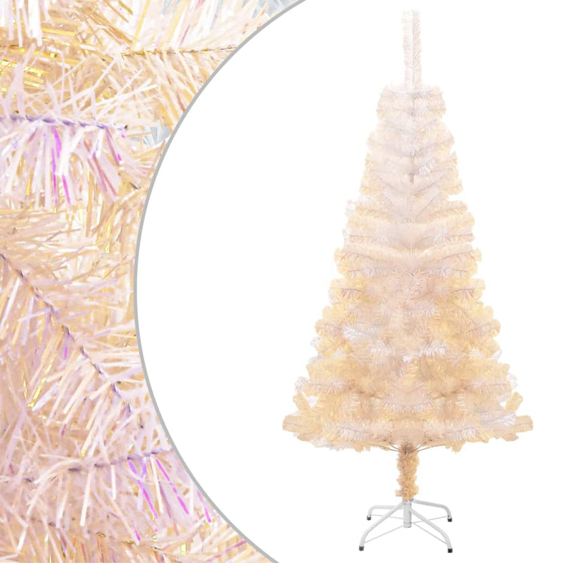 Load image into Gallery viewer, Vidaxl kunstkerstboom met iriserende uiteinden 150 cm pvc wit