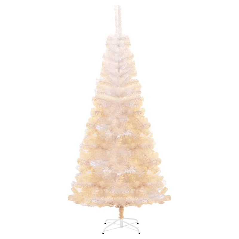 Load image into Gallery viewer, Vidaxl kunstkerstboom met iriserende uiteinden 240 cm pvc wit
