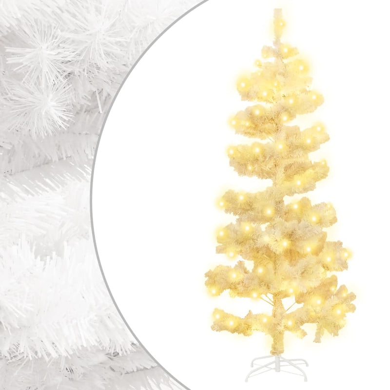 Load image into Gallery viewer, Vidaxl kunstkerstboom met verlichting en standaard 180 cm pvc wit