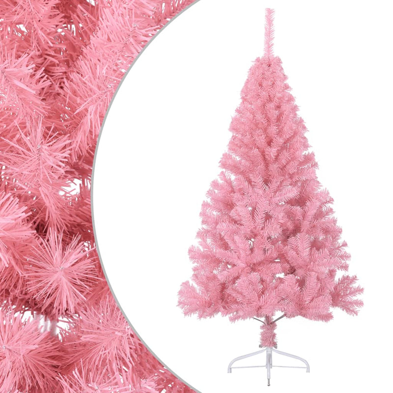 Load image into Gallery viewer, Vidaxl kunstkerstboom met standaard half 120 cm pvc roze