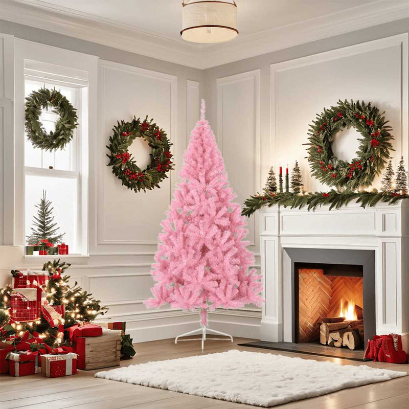 Load image into Gallery viewer, Vidaxl kunstkerstboom met standaard half 180 cm pvc roze