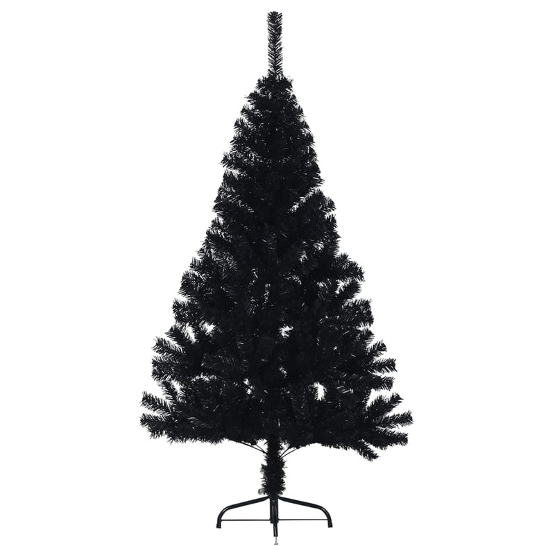 Load image into Gallery viewer, Vidaxl kunstkerstboom met standaard half 120 cm pvc zwart