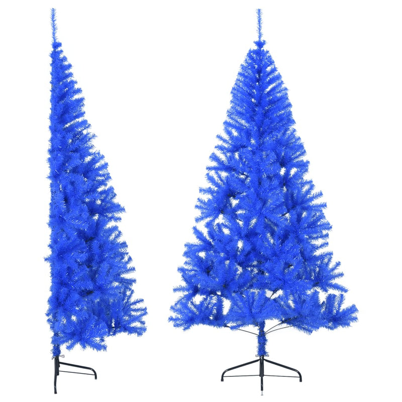 Load image into Gallery viewer, Vidaxl kunstkerstboom met standaard half 210 cm pvc blauw