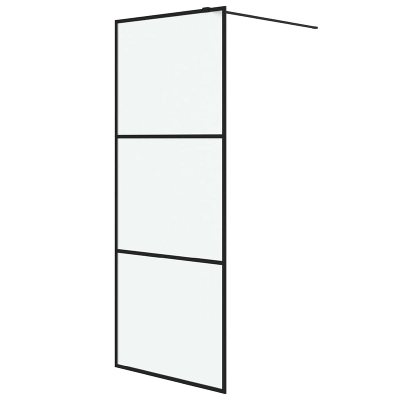 Load image into Gallery viewer, Vidaxl inloopdouchewand 80x195 cm mat esg-glas zwart