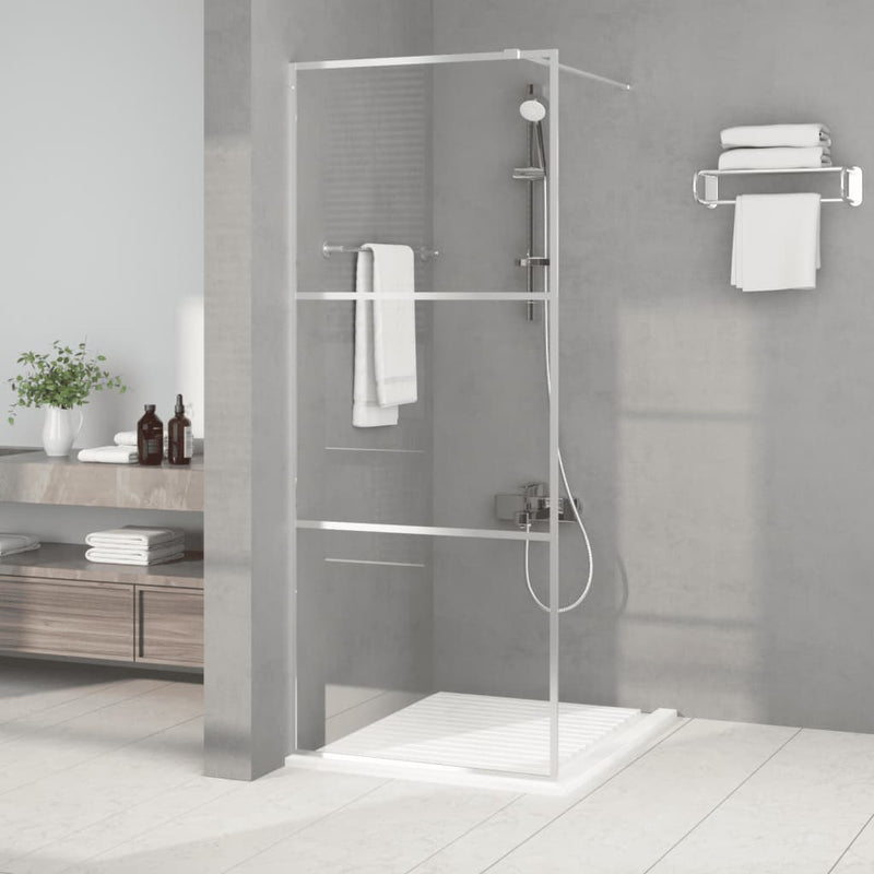 Load image into Gallery viewer, Vidaxl inloopdouchewand 80x195 cm transparant esg-glas zilverkleurig