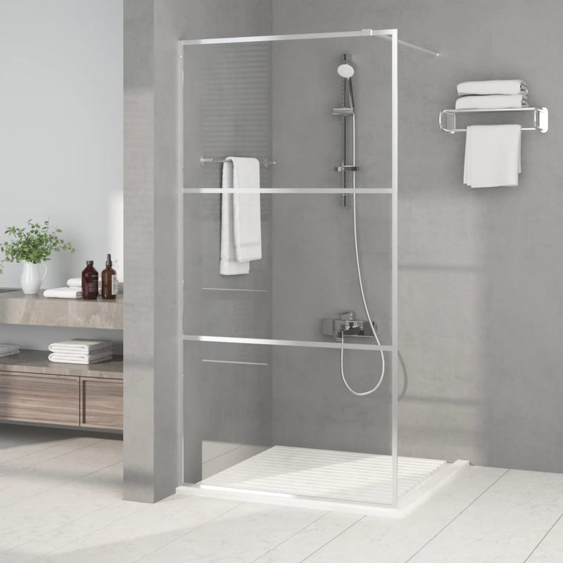 Load image into Gallery viewer, Vidaxl inloopdouchewand 100x195 cm transparant esg-glas zilverkleurig