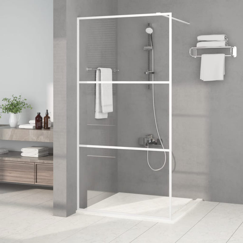 Load image into Gallery viewer, Vidaxl inloopdouchewand 100x195 cm transparant esg-glas wit