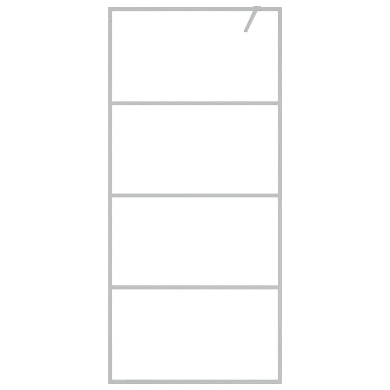 Load image into Gallery viewer, Vidaxl inloopdouchewand 90x195 cm transparant esg-glas zilverkleurig