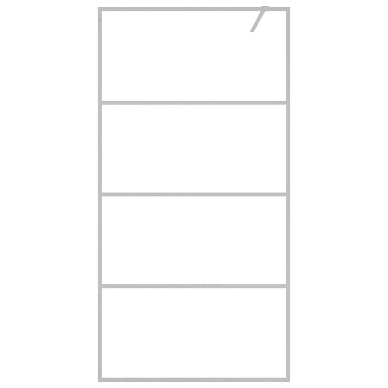 Load image into Gallery viewer, Vidaxl inloopdouchewand 100x195 cm transparant esg-glas zilverkleurig