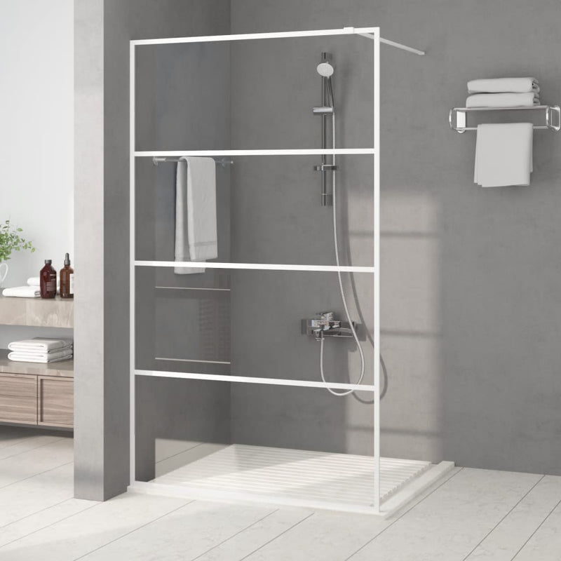 Load image into Gallery viewer, VidaXL Inloopdouchewand 115x195 cm transparant ESG-glas wit
