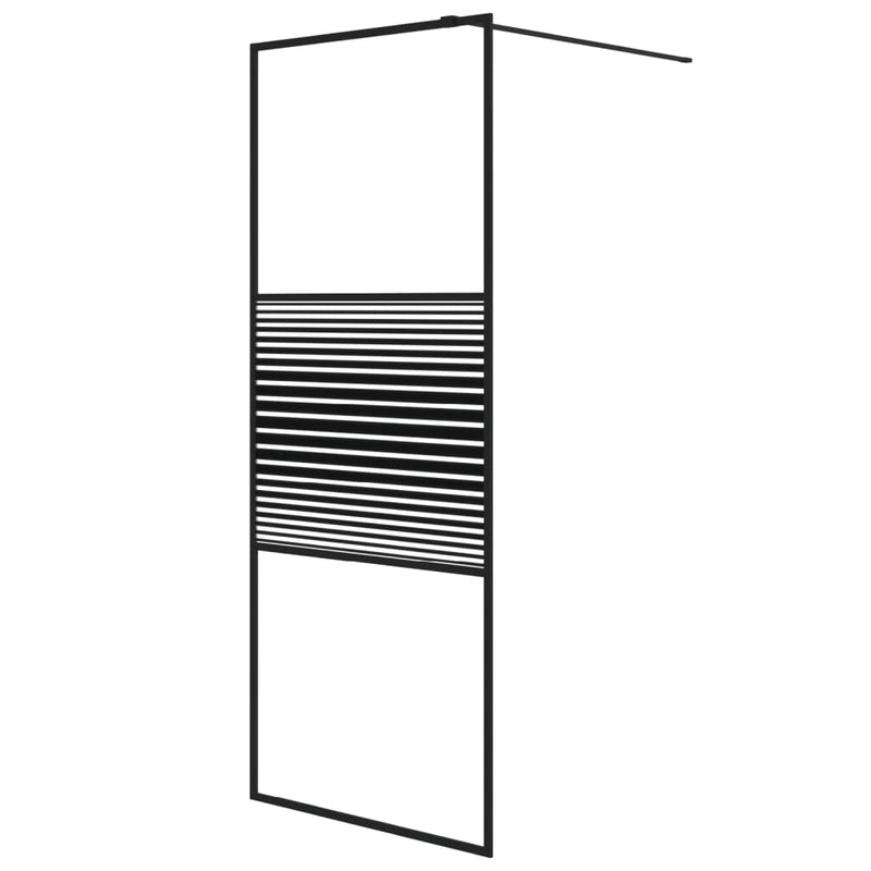 Load image into Gallery viewer, Vidaxl inloopdouchewand 80x195 cm transparant esg-glas zwart