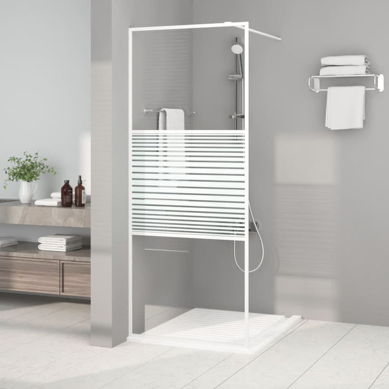 Load image into Gallery viewer, Vidaxl inloopdouchewand 80x195 cm transparant esg-glas wit
