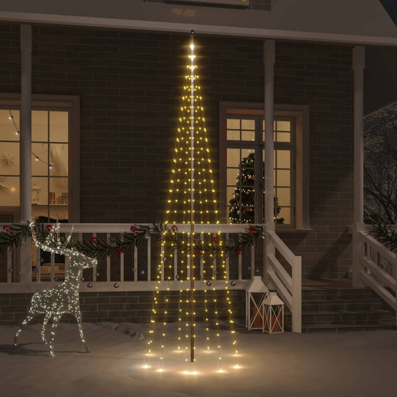 Load image into Gallery viewer, Vidaxl vlaggenmast kerstboom 310 led's warmwit 300 cm