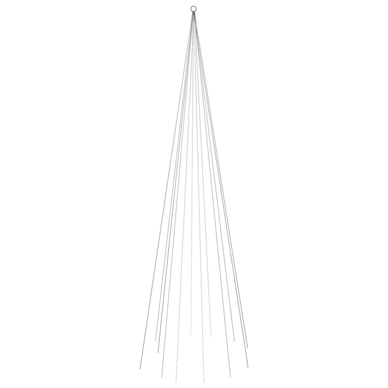 Afbeelding laden in galerijviewer, Vidaxl vlaggenmast kerstboom 732 led's blauw 500 cm