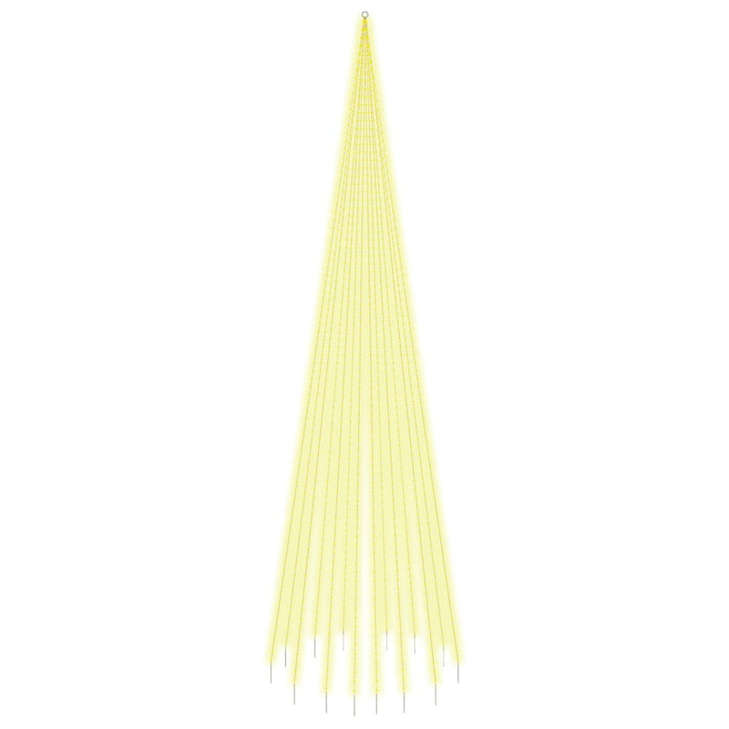 Afbeelding laden in galerijviewer, Vidaxl vlaggenmast kerstboom 1134 led's warmwit 800 cm