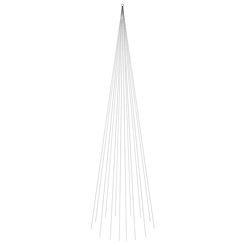 Load image into Gallery viewer, Vidaxl vlaggenmast kerstboom 1134 led's koudwit 800 cm