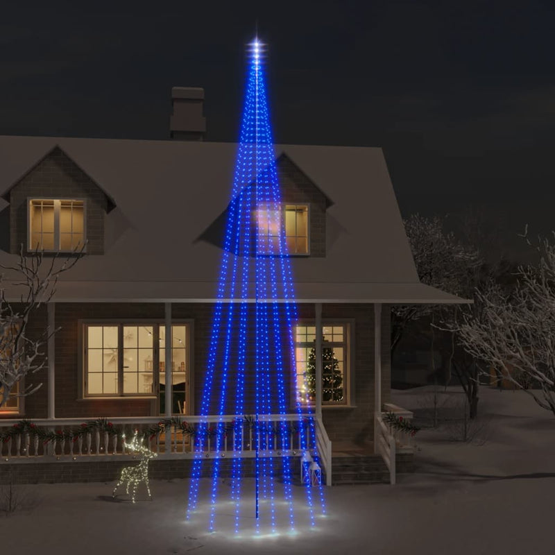 Load image into Gallery viewer, Vidaxl vlaggenmast kerstboom 1134 led's blauw 800 cm