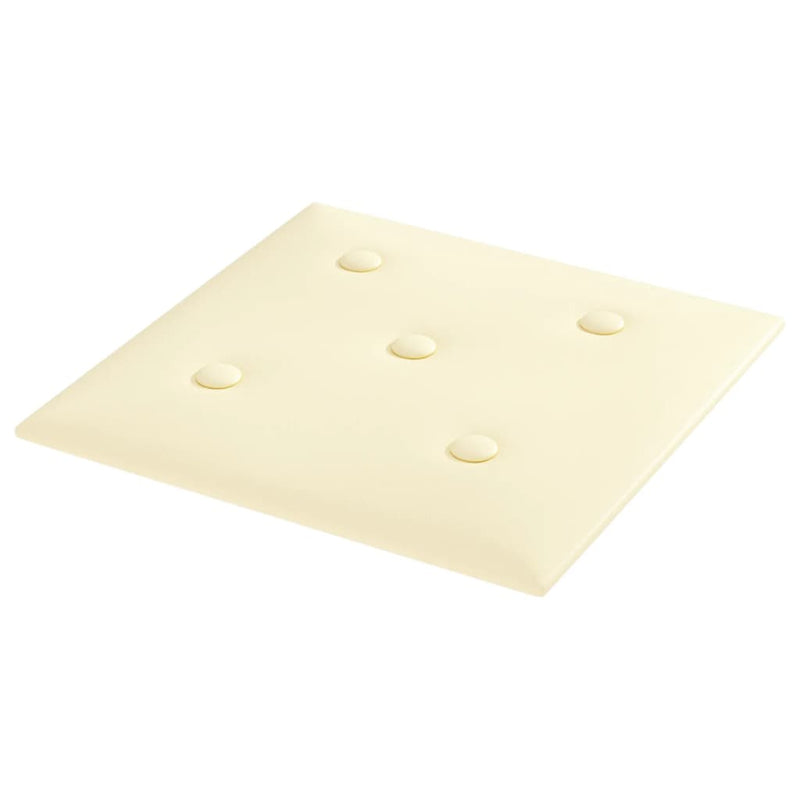 Load image into Gallery viewer, VidaXL Wandpanelen 12 st 1,08 m² 30x30 cm kunstleer crèmekleurig