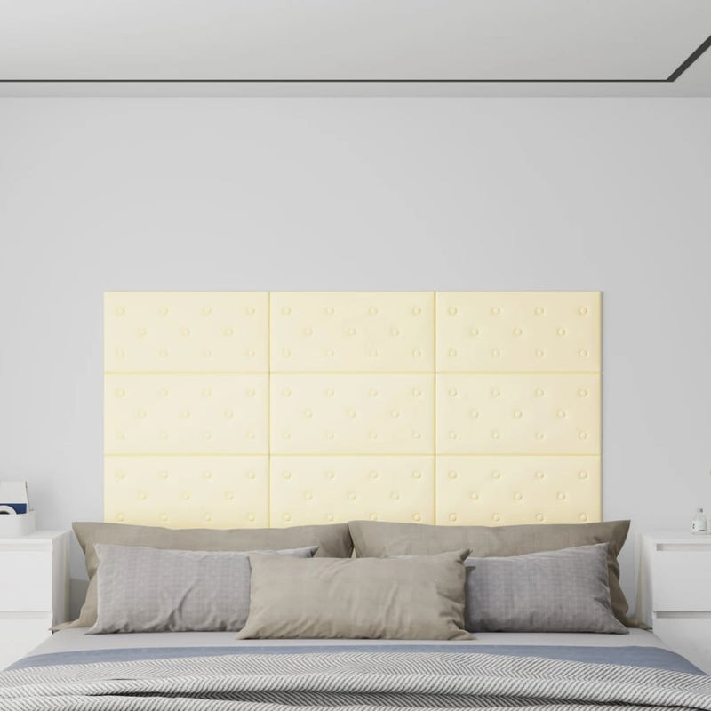 Load image into Gallery viewer, Vidaxl wandpanelen 12 st 2,16 m² 60x30 cm kunstleer crèmekleurig