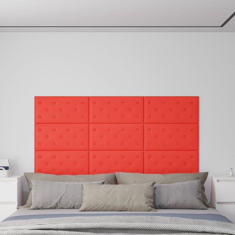 Load image into Gallery viewer, Vidaxl wandpanelen 12 st 2,16 m² 60x30 cm kunstleer rood