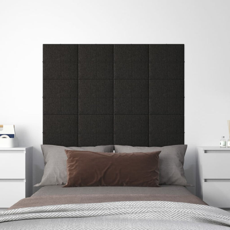 Load image into Gallery viewer, VidaXL Wandpanelen 12 st 1,08 m² 30x30 cm stof zwart