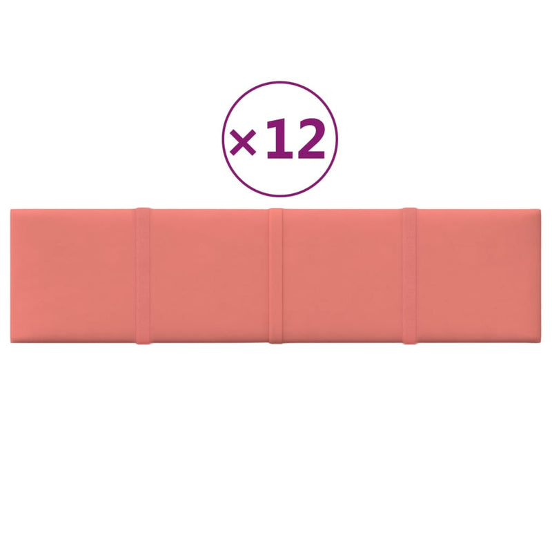 Load image into Gallery viewer, VidaXL Wandpanelen 12 st 1,08 m² 60x15 cm fluweel roze