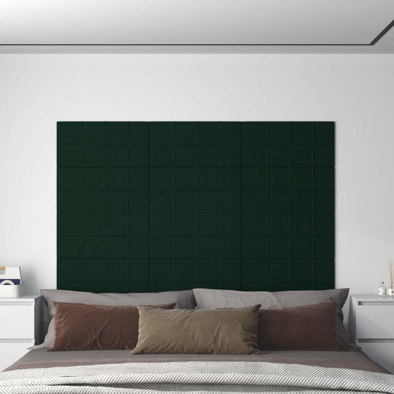 Load image into Gallery viewer, VidaXL Wandpanelen 12 st 2,16 m² 60x30 cm fluweel donkergroen