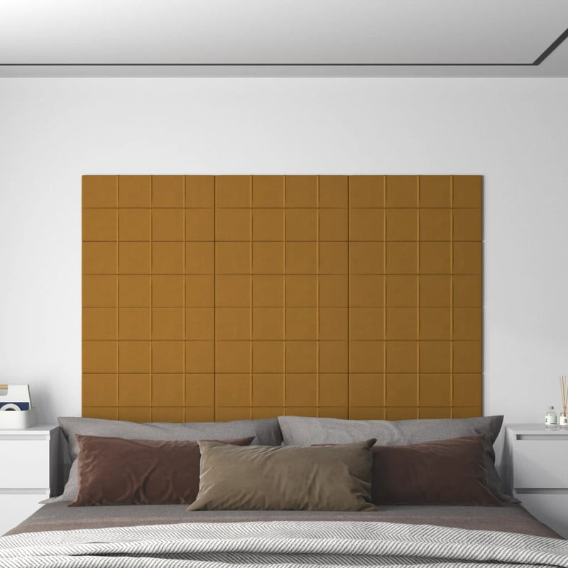 Load image into Gallery viewer, Vidaxl wandpanelen 12 st 2,16 m² 60x30 cm fluweel bruin