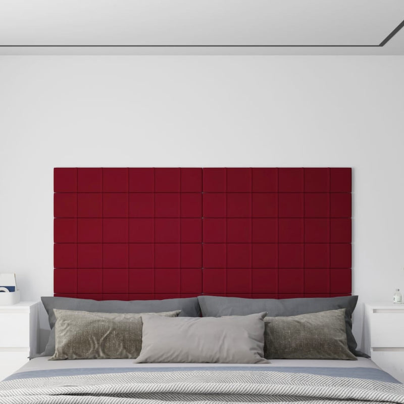 Load image into Gallery viewer, Vidaxl wandpanelen 12 st 1,62 m² 90x15 cm fluweel wijnrood