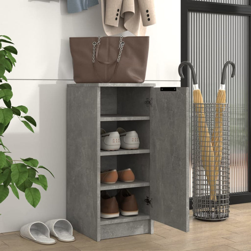 Load image into Gallery viewer, Vidaxl schoenenkast 30x35x70 cm bewerkt hout betongrijs