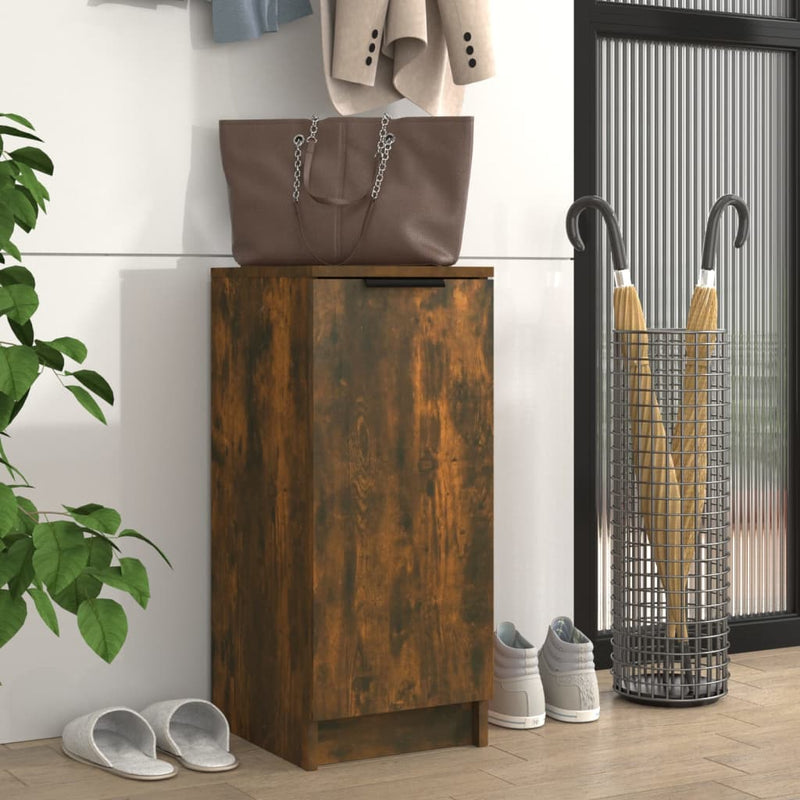 Afbeelding laden in galerijviewer, VidaXL Schoenenkast 30x35x70 cm bewerkt hout gerookt eikenkleurig