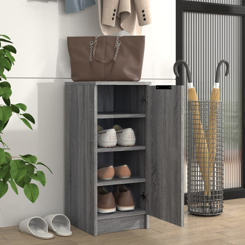Load image into Gallery viewer, Vidaxl schoenenkast 30x35x70 cm bewerkt hout grijs sonoma eikenkleurig