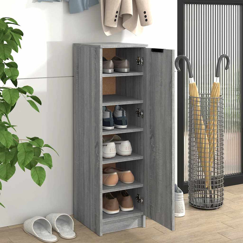 Load image into Gallery viewer, Vidaxl schoenenkast 30x35x100 cm bewerkt hout grijs sonoma eikenkleur