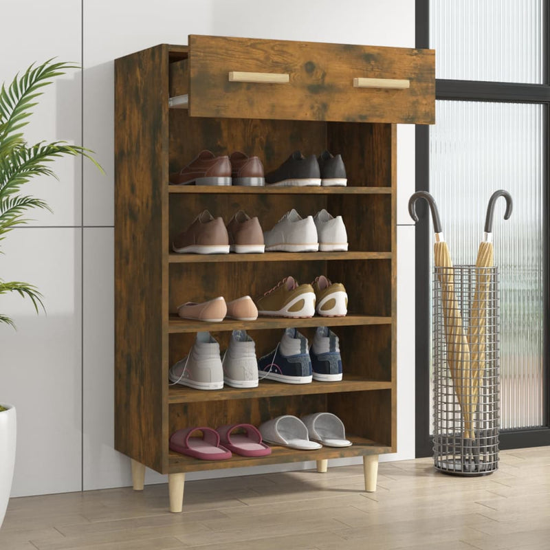 Load image into Gallery viewer, Vidaxl schoenenkast 60x35x105 cm bewerkt hout gerookt eikenkleurig