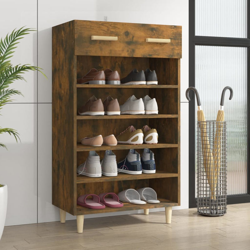 Load image into Gallery viewer, Vidaxl schoenenkast 60x35x105 cm bewerkt hout gerookt eikenkleurig