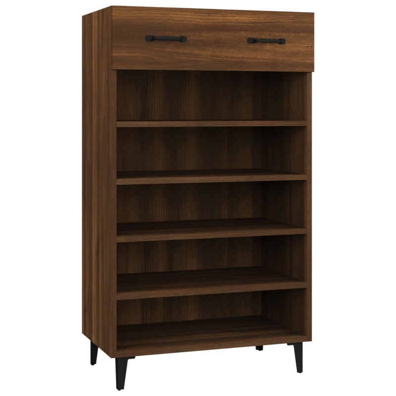 Cargue la imagen en el visor de la galería, Vidaxl schoenenkast 60x35x105 cm bewerkt hout bruin eikenkleur