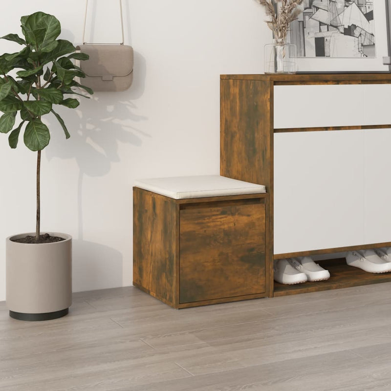 ギャラリービューアに画像をロードする, VidaXL Opbergbox met lade 40,5x40x40 cm bewerkt hout gerookt eiken