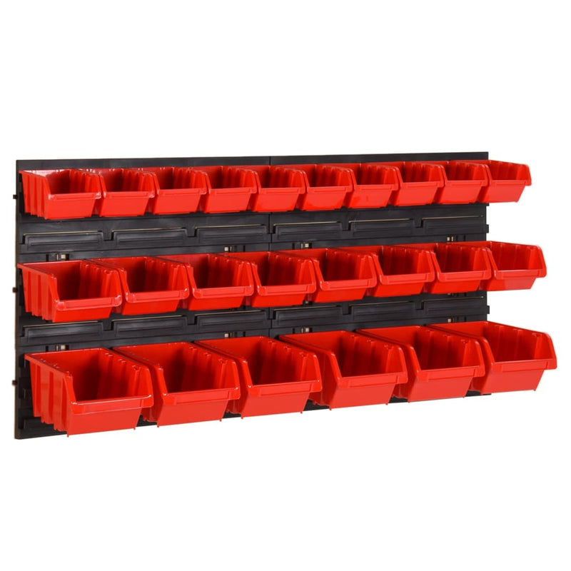 Afbeelding laden in galerijviewer, Vidaxl 26-delige sorteersysteemset 77x39 cm polypropeen rood en zwart